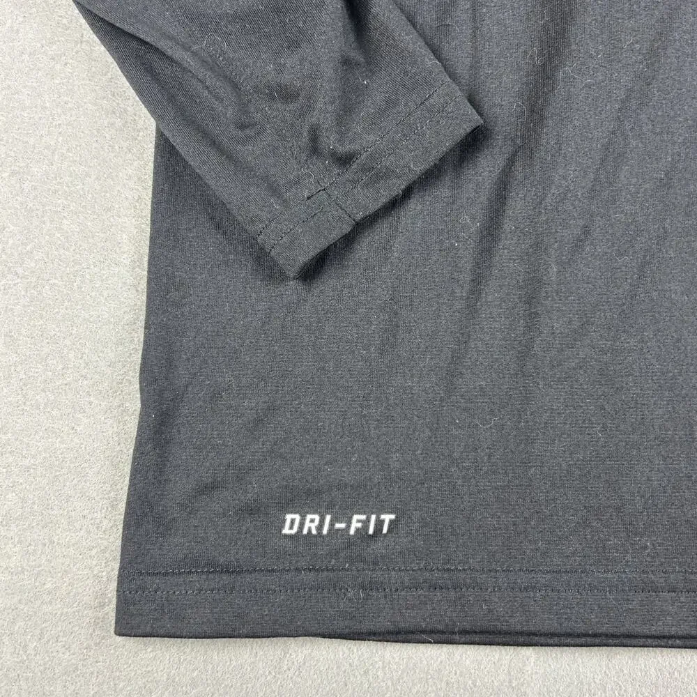 Aronimink Nike Dri-FIT Tee Large Black Men's Athletic Cut Long Sleeve